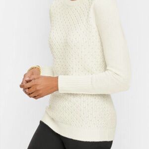 Talbots Cream Textured Women's Sweater